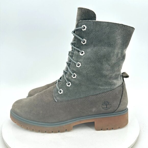 Timberland Shoes - Timberland Jayne Roll Top Women Size 9.5 A1XBQ Medium Grey Nubuck Ankle Boot